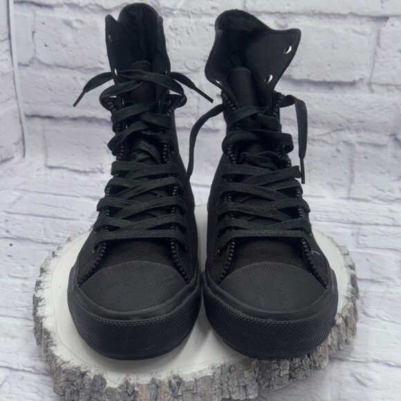 Levi’s Men's Zip Extra Hi Triple Black Canvas Shoes Sneaker Size 9 - Picture 4 of 11